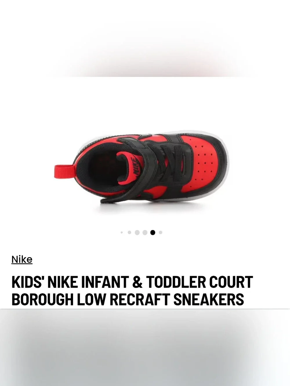 Nike Toddler 7C Low-Top Sneaker - Red and Black